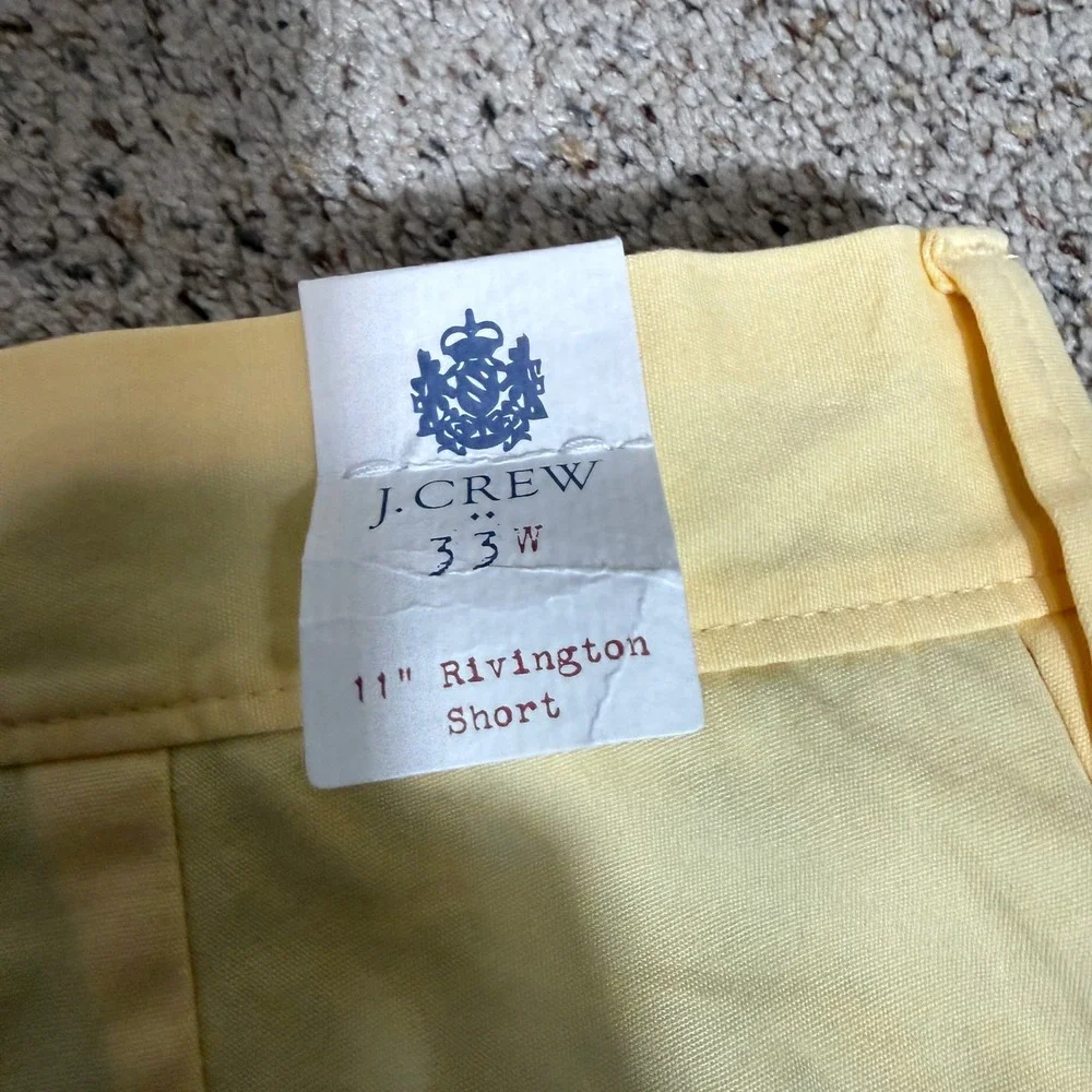 J.Crew Factory Rivington Mens Lightweight Flat Front Chino Shorts Size 33 NWT